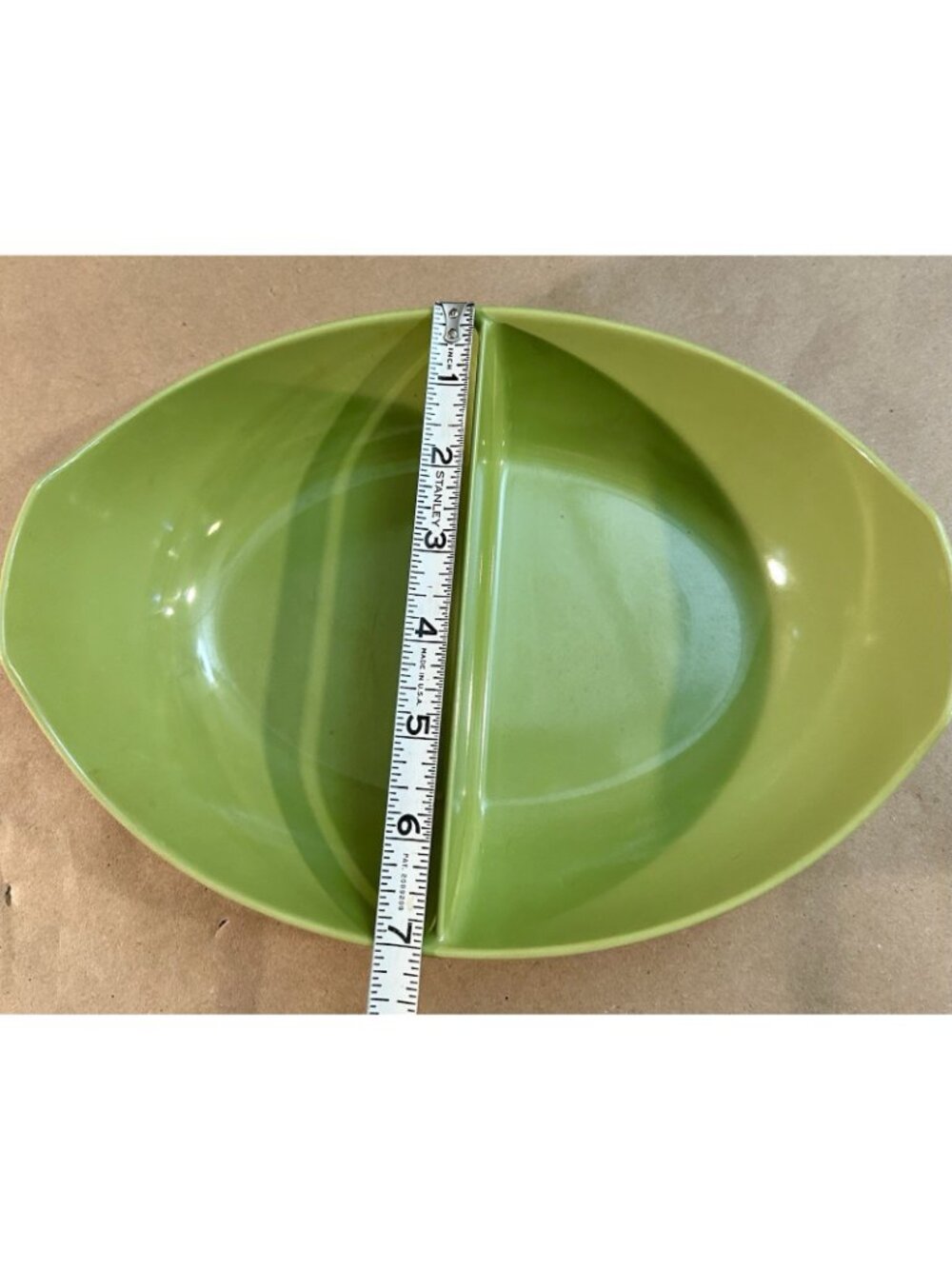 Vintage 10 pc. Oneida Melamine Avocado Green Serving Bowls, Plates & Small Bowls - Picture 12 of 16